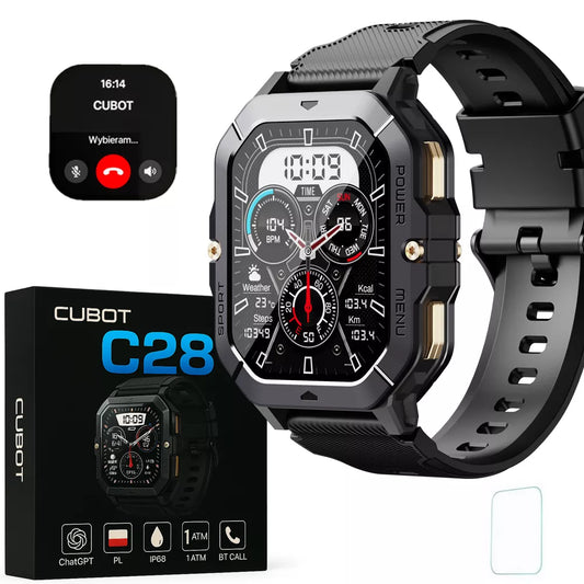 Smartwatch Cubot C28 AI – šarvuotas, atsparus vandeniui, skambučiai, lietuviškas meniu, vyriškas