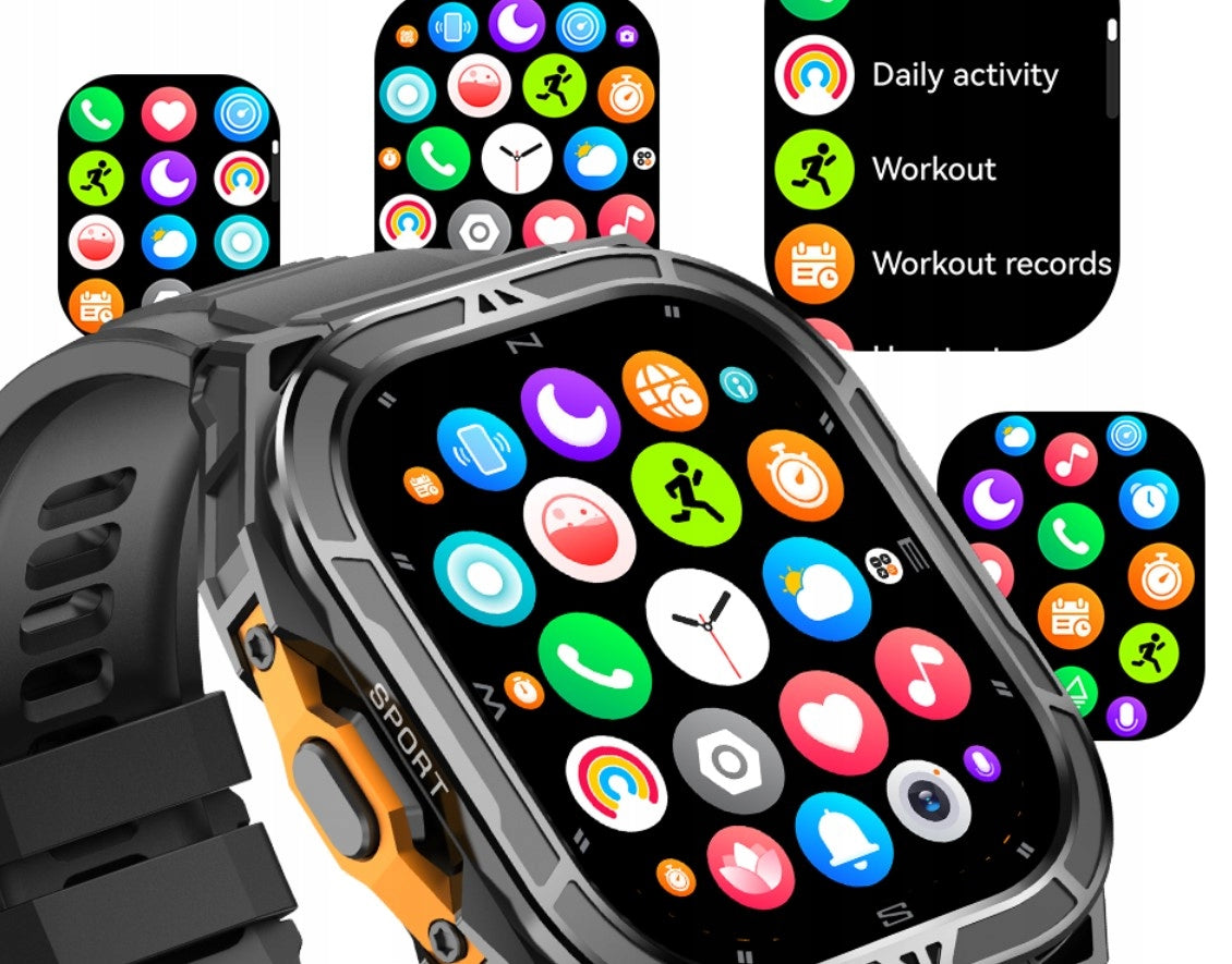 IŠMANUSIS LAIKRODIS VYRIŠKAS CUBOT GT3 AMOLED GPS SKAMBUČIAI ŠARVUOTAS KARINIS !