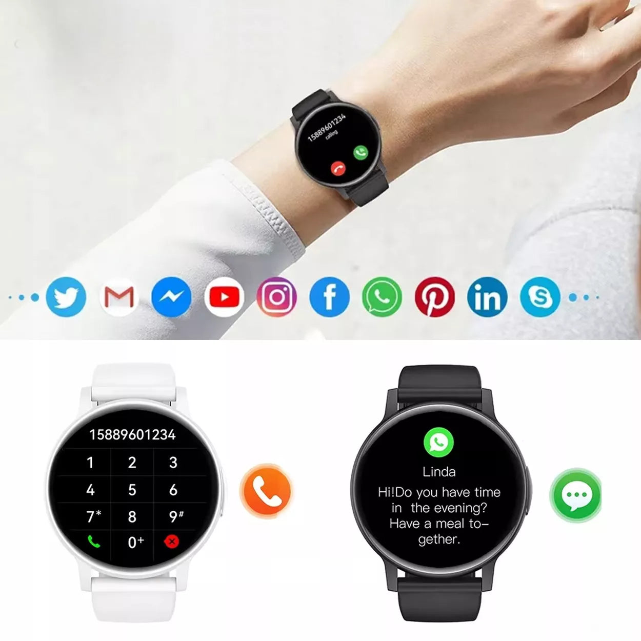 SMARTWATCH LAIKRODIS SU LIETUVIŠKU MENIU, SKAMBUČIAI, SPORTINIS, MOTERIŠKAS IR VYRIŠKAS SMART WATCH