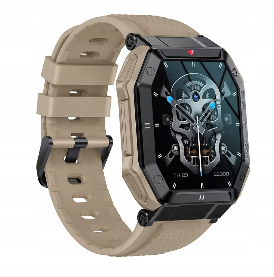 Išmanusis laikrodis juodas vyriškas sportinis vandeniui atsparus skambučiai moteriškas išmanusis