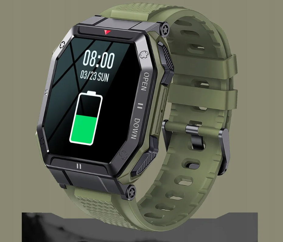 Išmanusis laikrodis juodas vyriškas sportinis vandeniui atsparus skambučiai moteriškas išmanusis