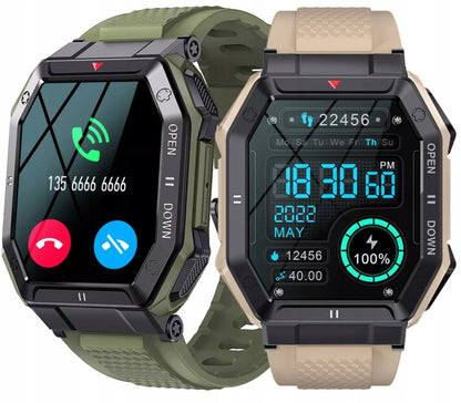 Išmanusis laikrodis juodas vyriškas sportinis vandeniui atsparus skambučiai moteriškas išmanusis