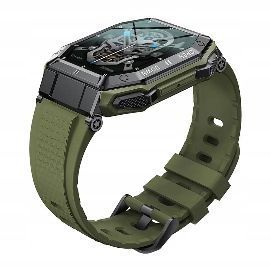 Išmanusis laikrodis juodas vyriškas sportinis vandeniui atsparus skambučiai moteriškas išmanusis