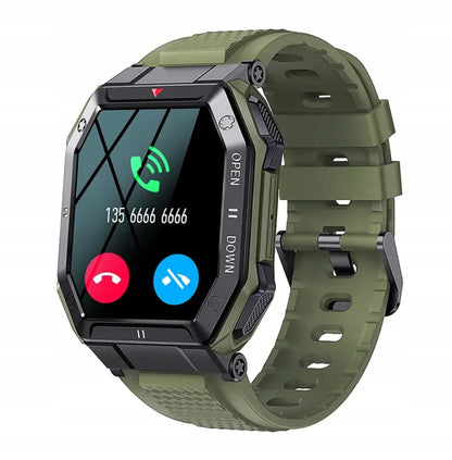Išmanusis laikrodis juodas vyriškas sportinis vandeniui atsparus skambučiai moteriškas išmanusis
