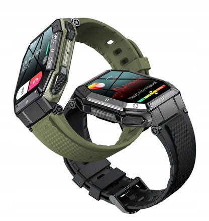 Išmanusis laikrodis juodas vyriškas sportinis vandeniui atsparus skambučiai moteriškas išmanusis