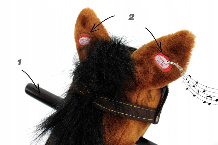 DAINUOJANTIS ARKLIUKAS ANT SVYPUOKLIŲ 74cm DIDELIS SVYPUOKLINIS ARKLIUKAS "Start Baby"