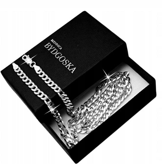 Vyriška sidabrinė grandinėlė 925 prabos, 60 cm, su danga – dovana