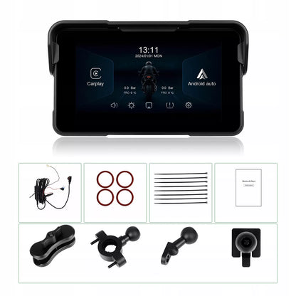 Motociklo multimedijos stotis – planšetė su navigacija, CarPlay ir Android Auto, 5