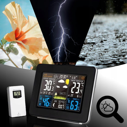 Belaidė Meteorologinė Stotelė su Lauko Jutikliu – Barometras, Higrometras, Termometras