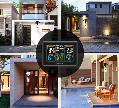 Belaidė oro stotis METEO Termometras Higrometras Barometras LED