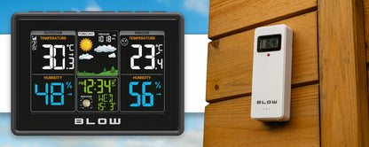 Belaidė oro stotis METEO Termometras Higrometras Barometras LED