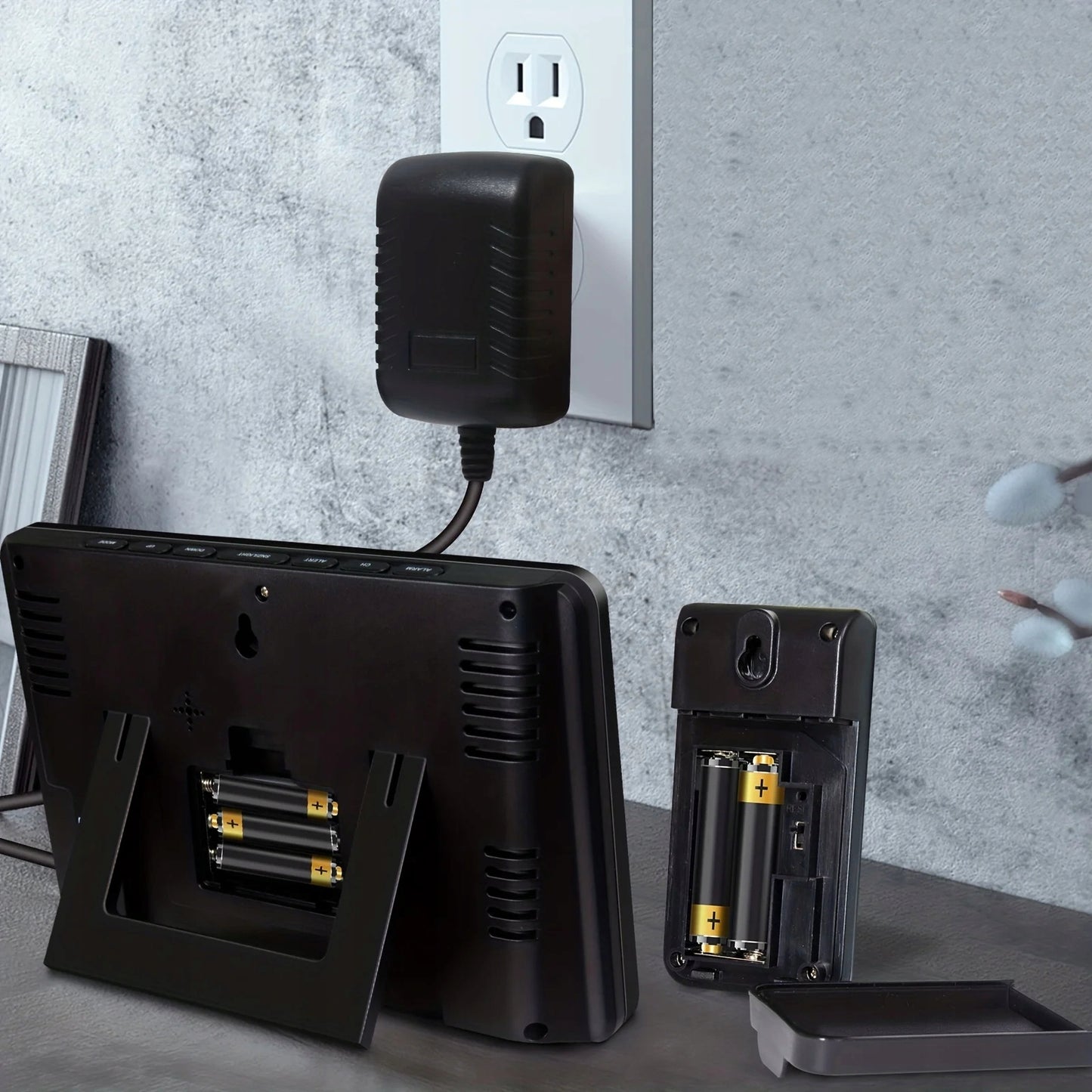 Belaidė oro stotis METEO Termometras Higrometras Barometras LED