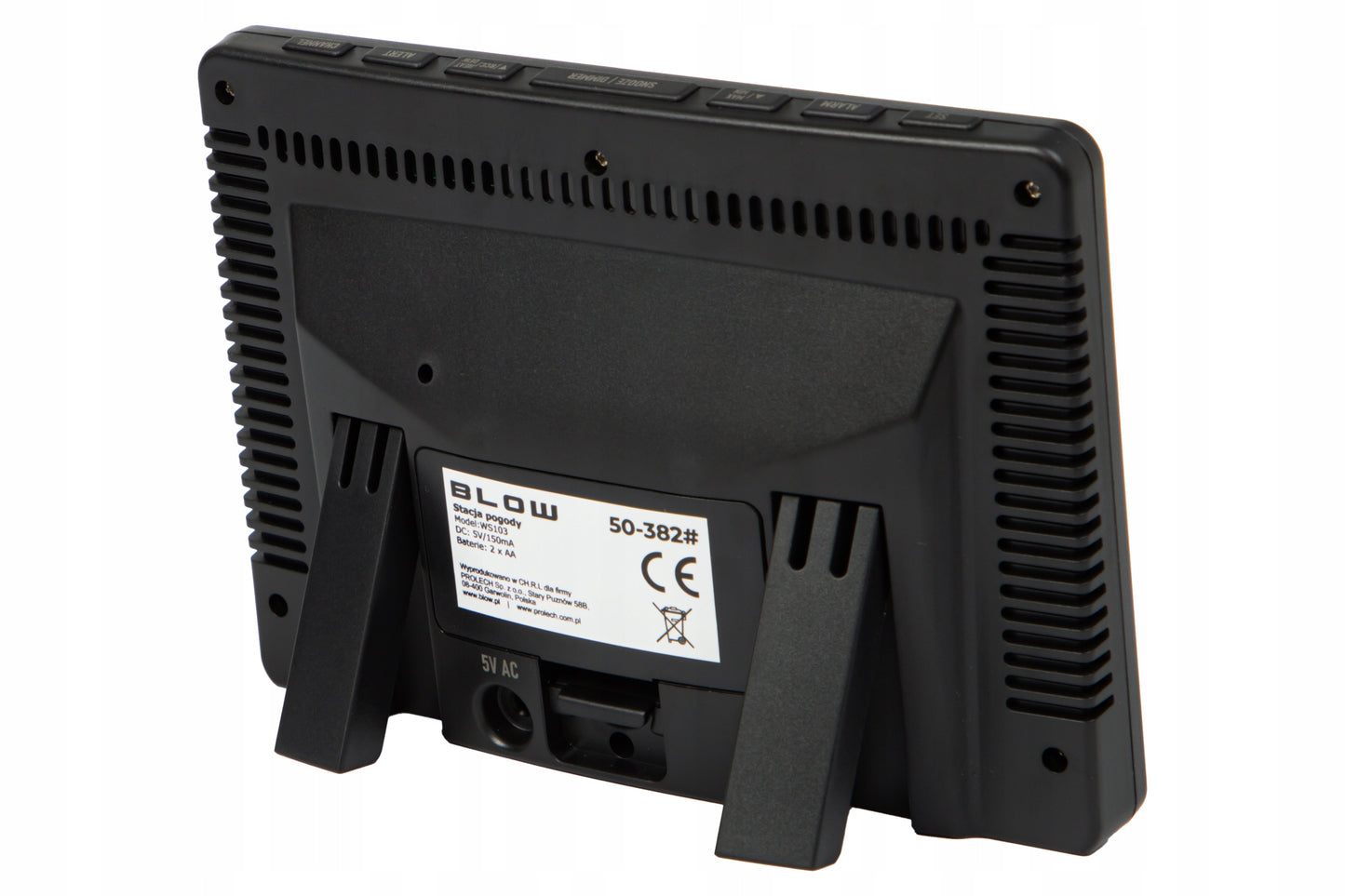 Belaidė oro stotis METEO Termometras Higrometras Barometras LED