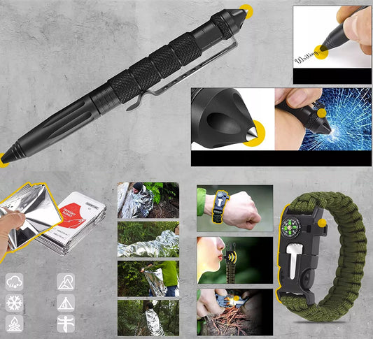 Karinis išgyvenimo rinkinys SURVIVAL, daugiafunkcis įrankis dėkle 62-viename XXL