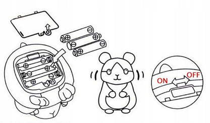 Kalėdinis kalbantysis žiurkėnas-mėgdžiotojas, minkštas žaislas vaikams, plepalas, šoka