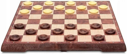 Magnetiniai šachmatai ir šaškės 2v1 didelis edukacinis žaidimas