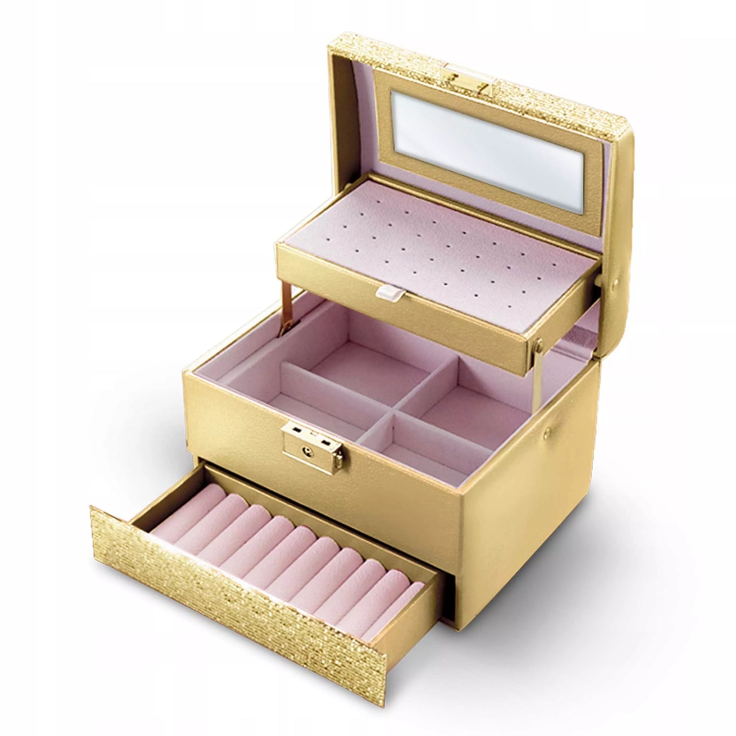 Papuošalų dėžutė elegantiška skrynelė talpi