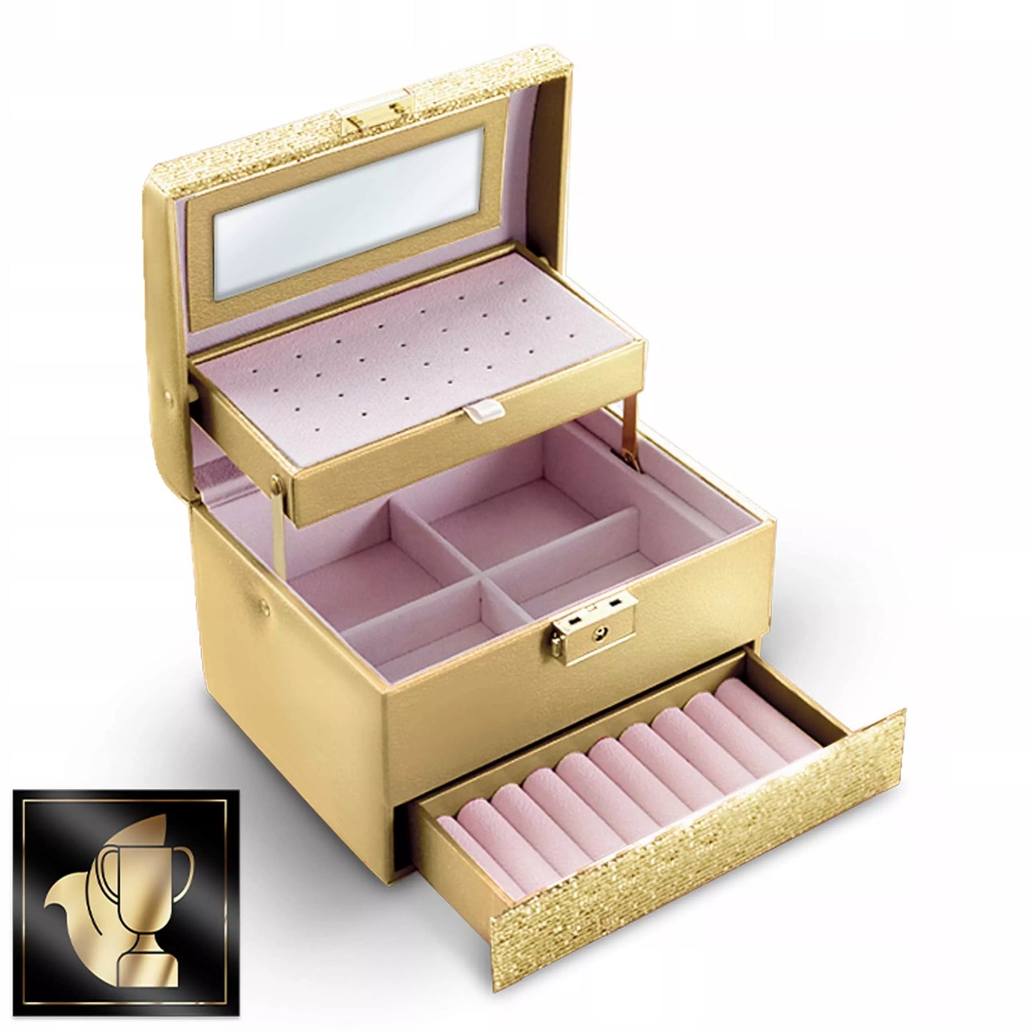 Papuošalų dėžutė elegantiška skrynelė talpi