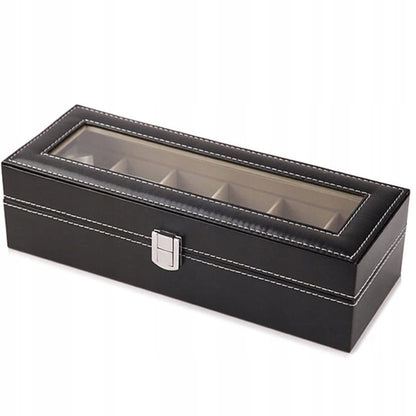 LAIKRODŽIŲ DĖŽUTĖ PAPUOŠALŲ ORGANIZATORIUS 6 SKYRIŲ JUODA STILINGA