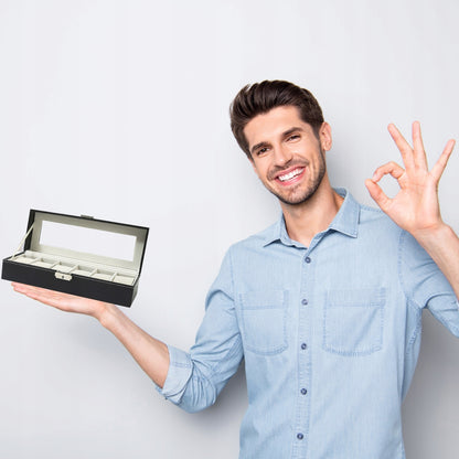 LAIKRODŽIŲ DĖŽUTĖ PAPUOŠALŲ ORGANIZATORIUS 6 SKYRIŲ JUODA STILINGA