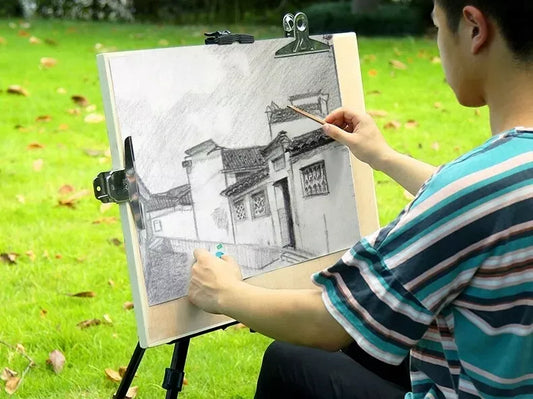 ALIUMININĖ DAILININKO PASTOLĖ VAIKAMS 170 CM, DĖKLAS, DIDELĖ, SULANKSTOMA