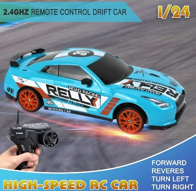 Driftinis 4x4 RC automobilis su pultu, didelis greitis ir tikras driftas