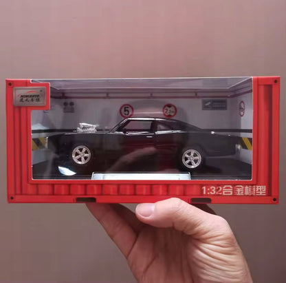 Kolekcionierinis automobilis 1:32 - DODGE CHARGER 1970, su stoveliu, dėžute, LED ir garsu