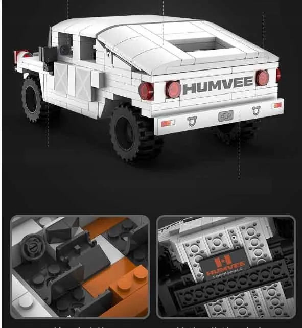 Visureigis Humvee CaDA konstravimo kaladėlės, 328 detalės