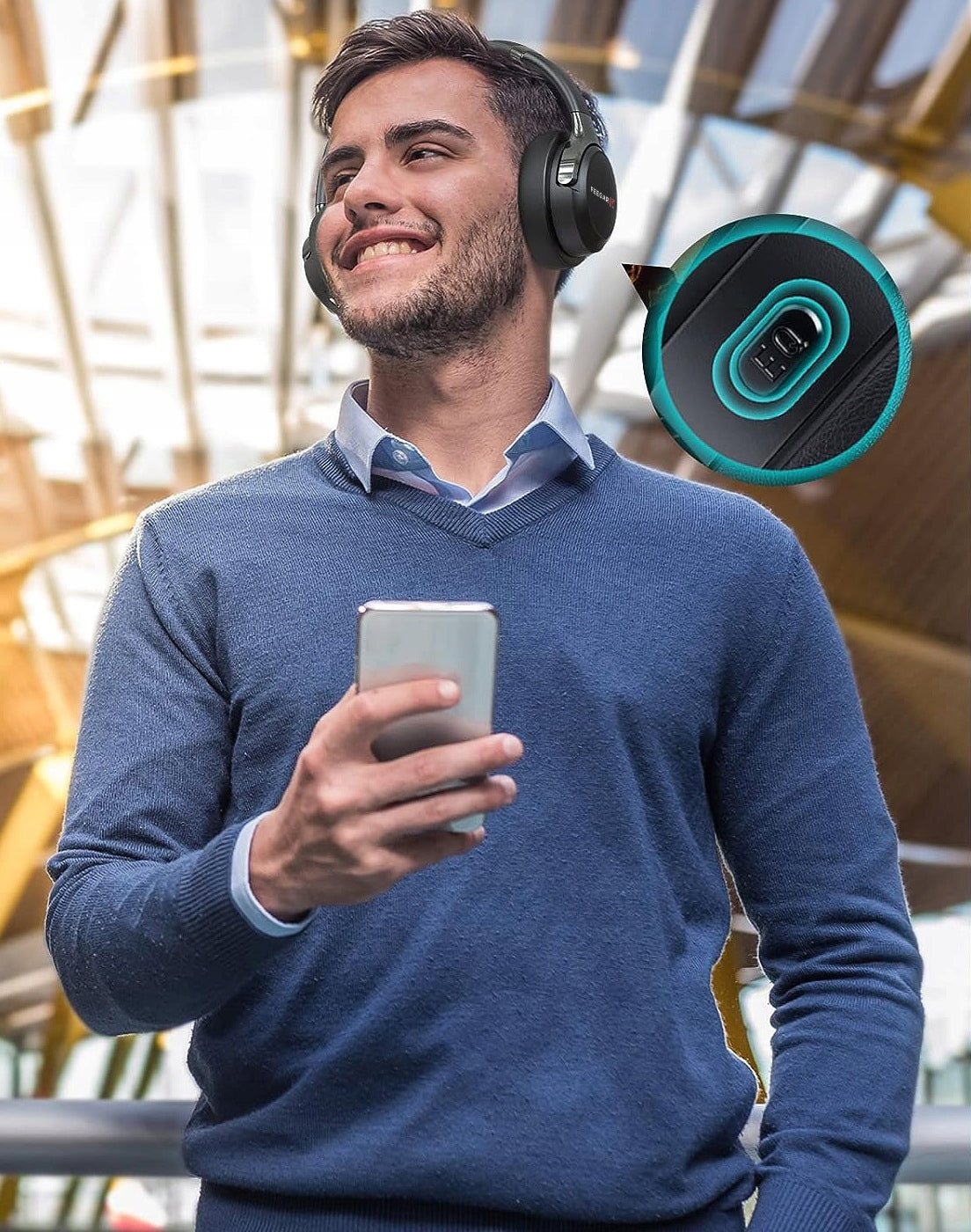 Belaidės ausinės FEEGAR Mello ant ausies 65H Bluetooth 5.3 Mikrofonas 6EQ