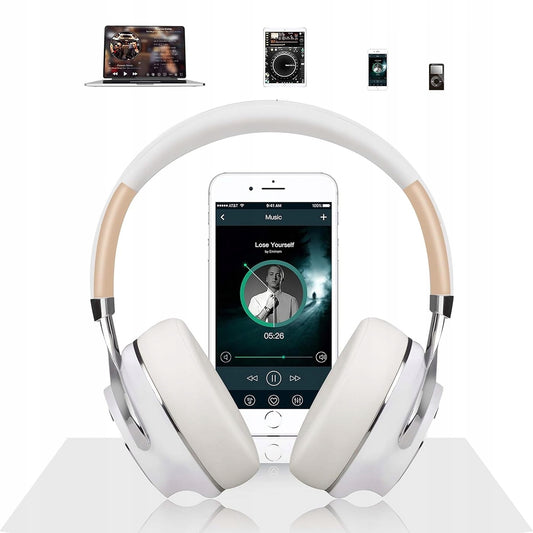 Belaidės Antausinės Ausinės FEEGAR AlphaBeat ANC 65H Baltos Bluetooth 5.4