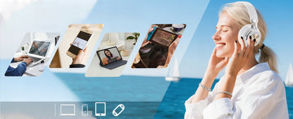 Belaidės Antausinės Ausinės FEEGAR AlphaBeat ANC 65H Baltos Bluetooth 5.4