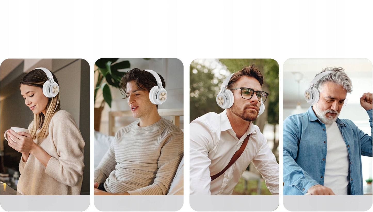 Belaidės Antausinės Ausinės FEEGAR AlphaBeat ANC 65H Baltos Bluetooth 5.4