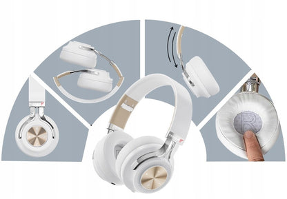 Belaidės Antausinės Ausinės FEEGAR AlphaBeat ANC 65H Baltos Bluetooth 5.4