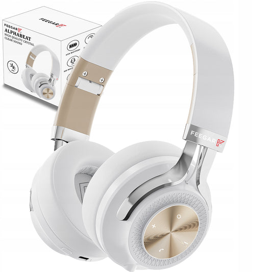Belaidės Antausinės Ausinės FEEGAR AlphaBeat ANC 65H Baltos Bluetooth 5.4