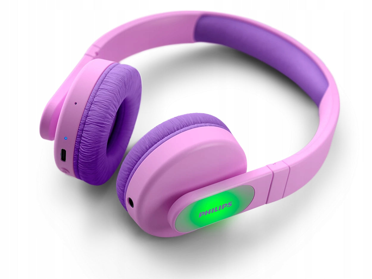 Belaidės ausinės vaikams Philips TAK4206PK - Rožinės su apšvietimu