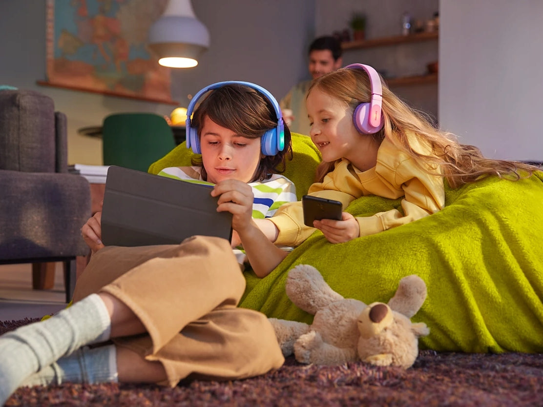 Belaidės ausinės vaikams Philips TAK4206PK - Rožinės su apšvietimu