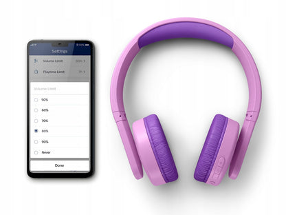 Belaidės ausinės vaikams Philips TAK4206PK - Rožinės su apšvietimu