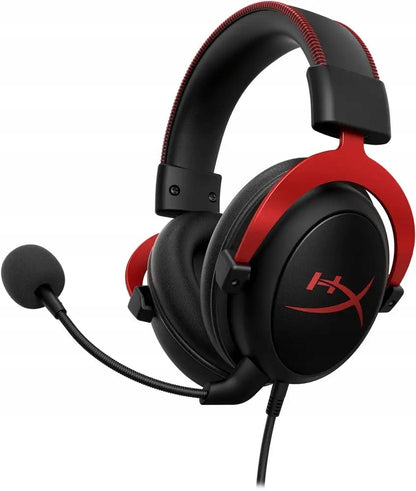 HyperX Cloud II žaidimų ausinės su jungtimi Jack + USB ir virtualiu erdvinio garso 7.1 režimu