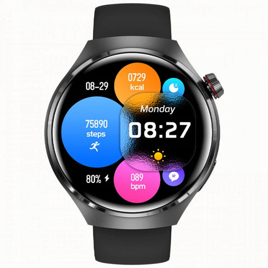 Išmanusis laikrodis GT4 PRO – Sveikatos monitorius, Širdies ritmas, Sotiacijos matuoklis, 1,55” IPS, juodas