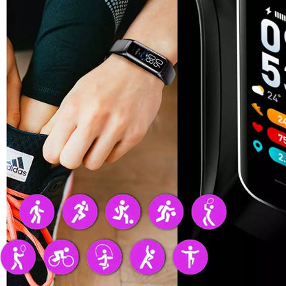 Smartwatch Sportinė apyrankė EKG Pulsas Žingsniai Kcal Kraujospūdis Temperatūra