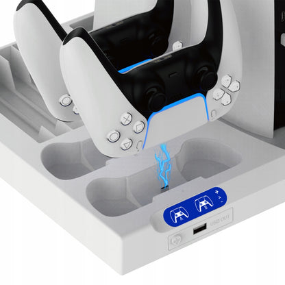 Aušinimo stotelė iPega stovas Sony PS5 Pro Slim, 2 valdikliams, ausinėms, pulteliui