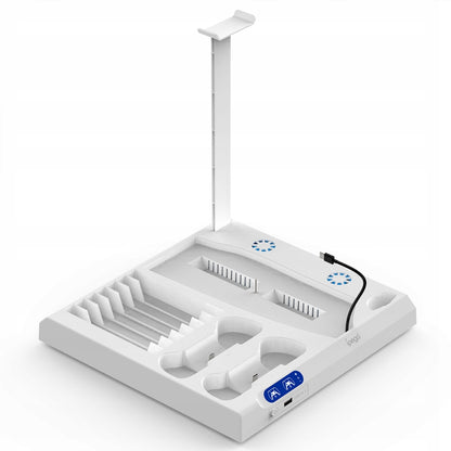 Aušinimo stotelė iPega stovas Sony PS5 Pro Slim, 2 valdikliams, ausinėms, pulteliui