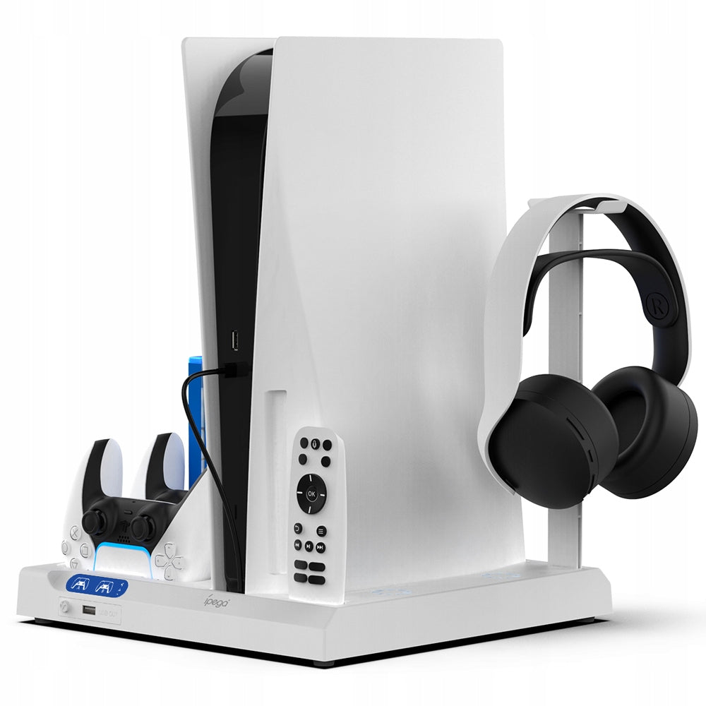 Aušinimo stotelė iPega stovas Sony PS5 Pro Slim, 2 valdikliams, ausinėms, pulteliui