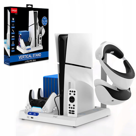 Aušinimo stotelė iPega stovas Sony PS5 Pro Slim, 2 valdikliams, ausinėms, pulteliui