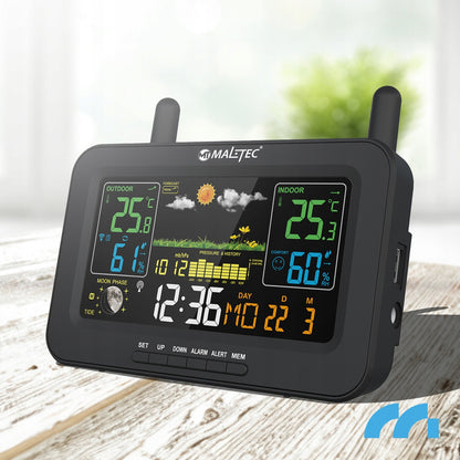 Belaidė stotelis Termometras Barometras Lauko oro jutiklis