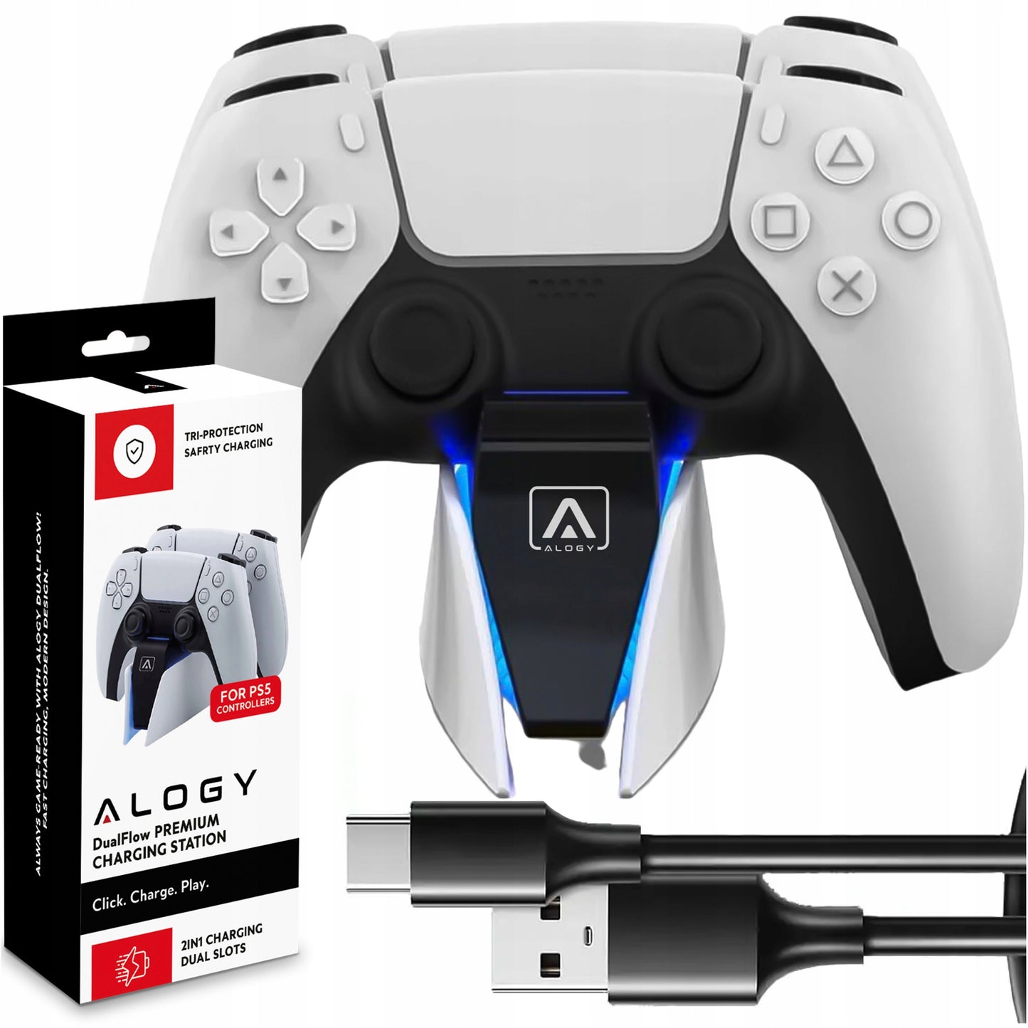 DualSense PS5 pultelių įkrovimo stotelė