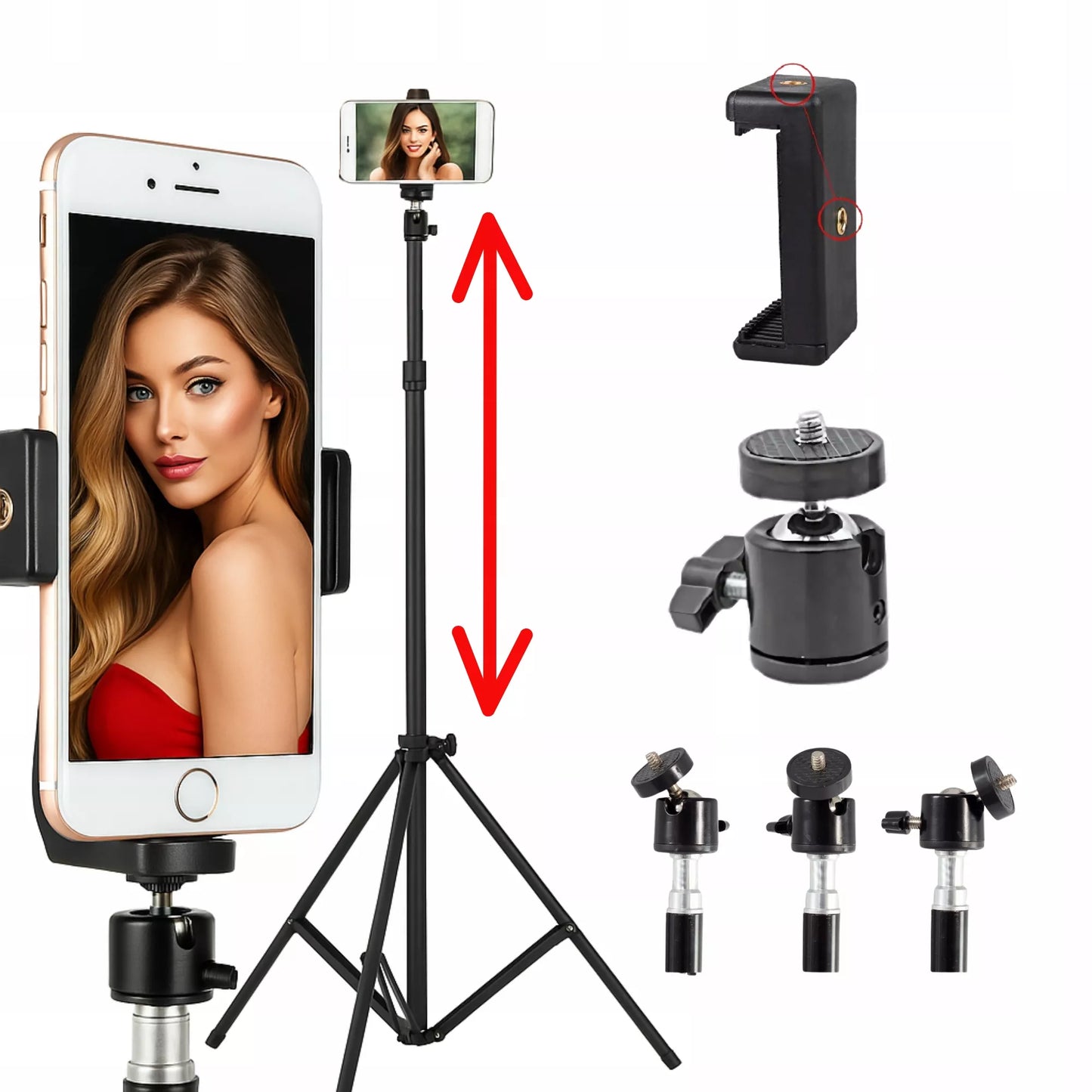 Tripod stovas fotoaparatui ir telefonui vaizdo įrašams 72-210 cm AUKŠTAS
