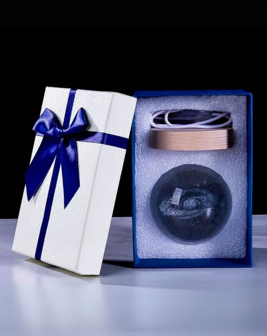 Stiklinis 3D Galaxy rutulio šviestuvas