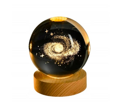 Stiklinis 3D Galaxy rutulio šviestuvas