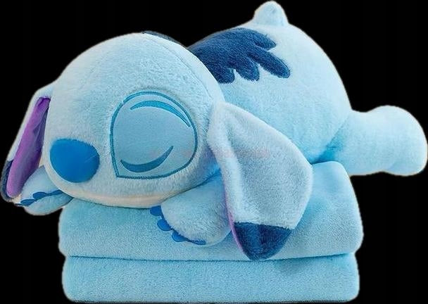 Stitch pliušinis žaislas, pagalvėlė ir pledas 3in1 dovana